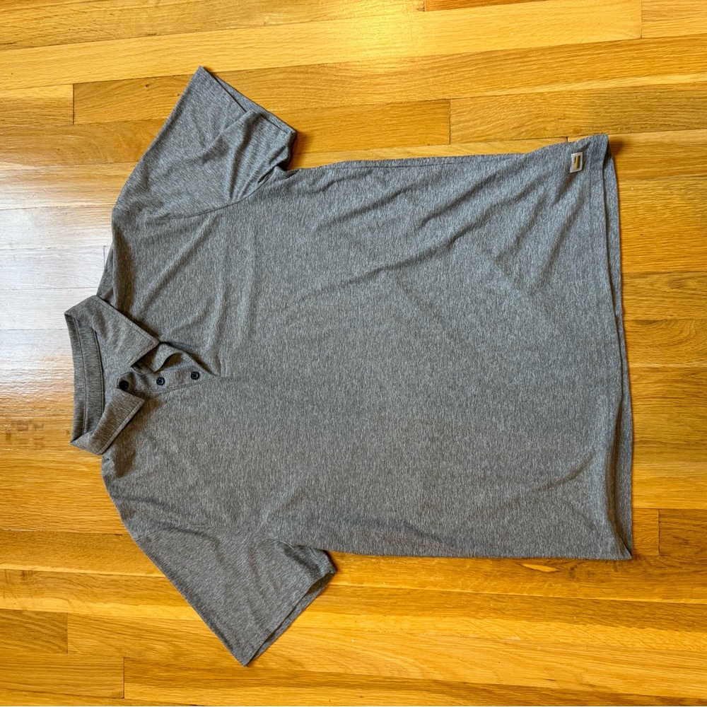 Vuori Gray Polo Shirt with Soft Texture and Relaxed Fit